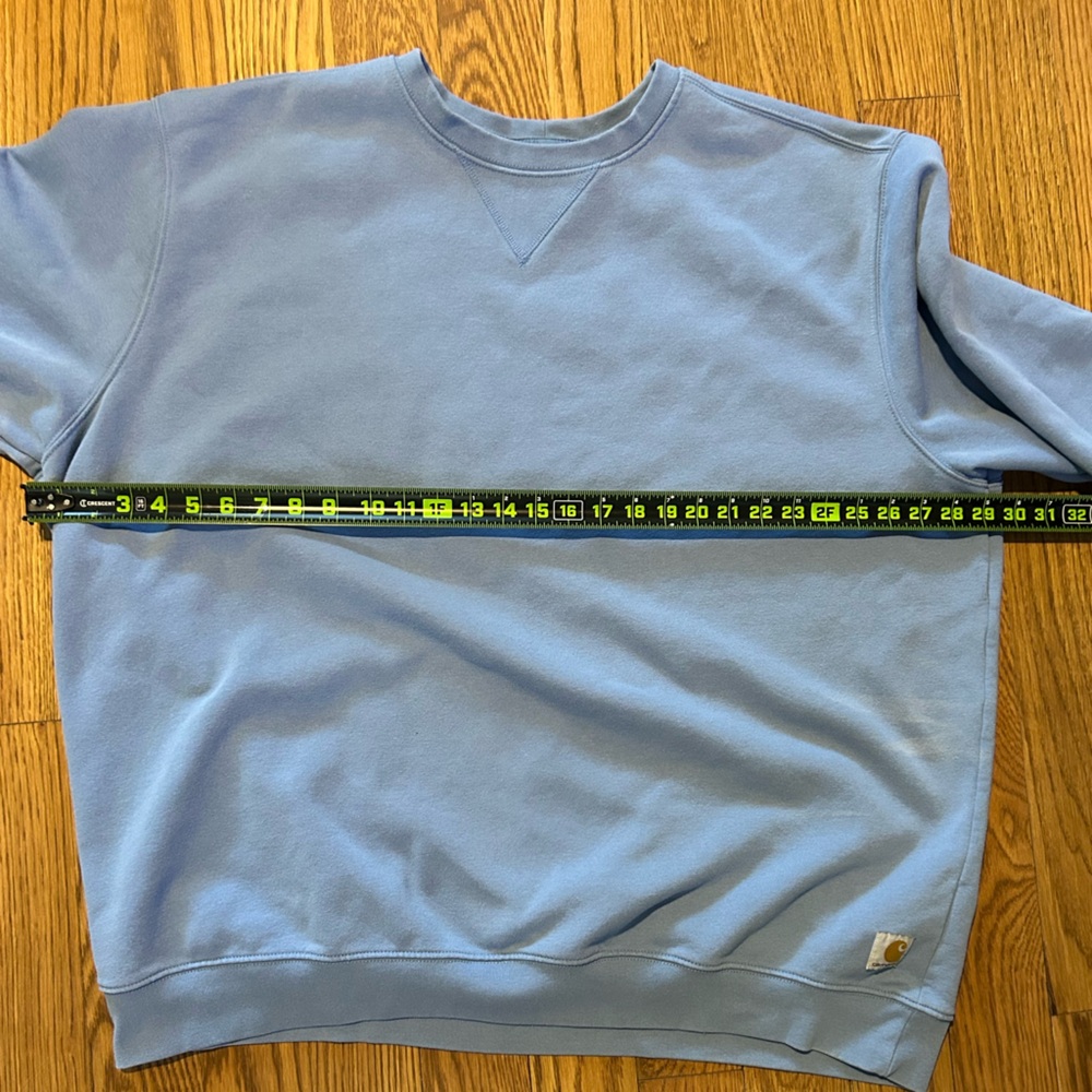 Carhartt Blue‎ Crewneck Sweater Classic Casual Design 3XL Loose Fit Working Man - Picture 4 of 7